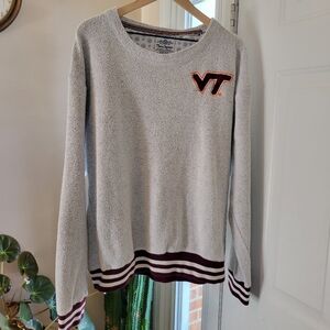 Virginia Tech Hokies Novelist‎ Speckle Fleece Pullover Sweatshirt, Size 2XL